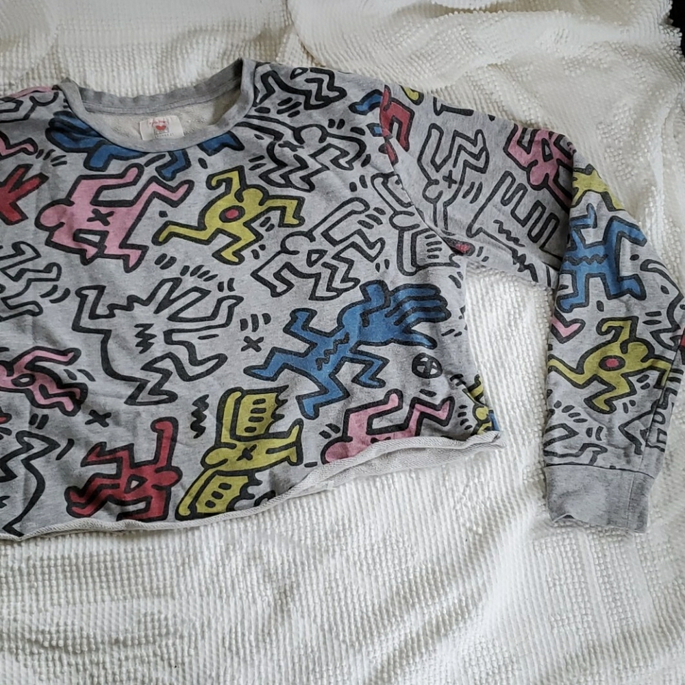 KEITH HARING x FOREVER 21 cropped sweatshirt